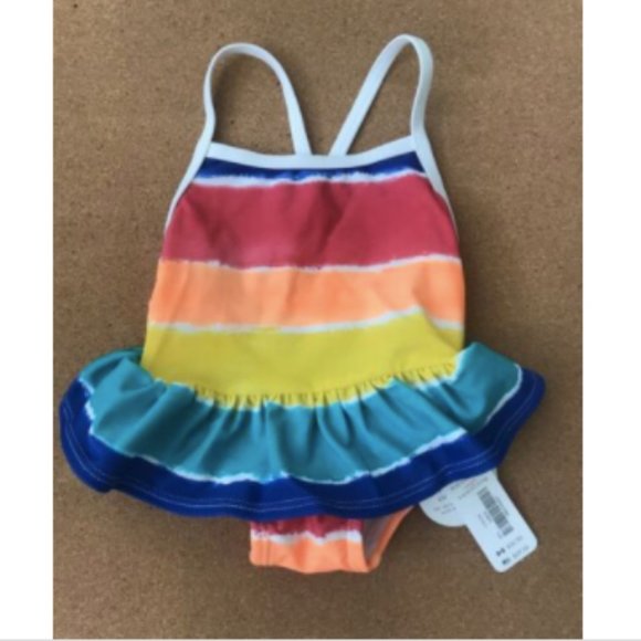 Gymboree Rainbow One-Piece Swimsuit Baby Girl 0-3 - Picture 1 of 3